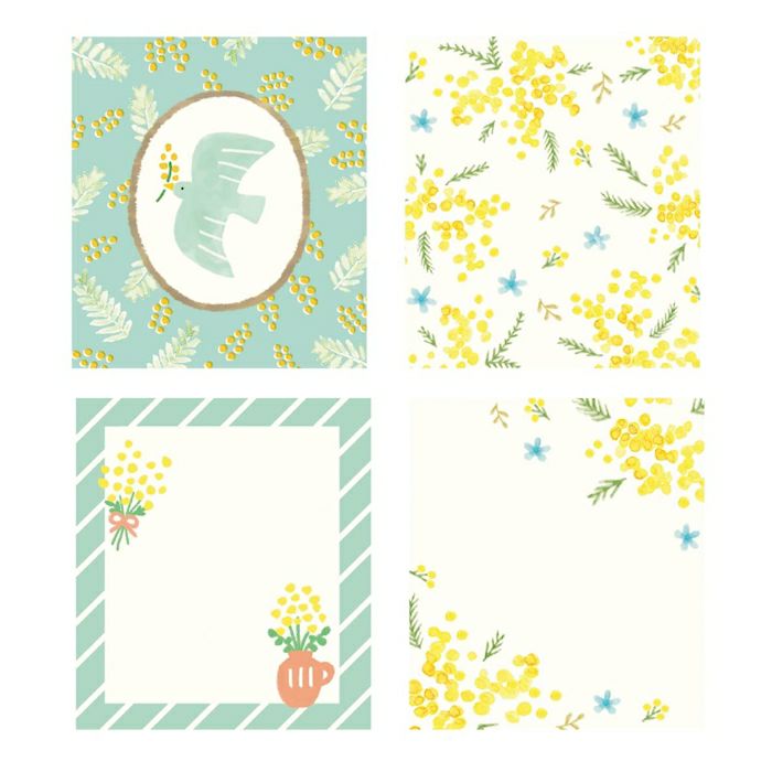 Memo Pad Bird 100 Sheets 80x90mm 4-Design Memo Block - Scop