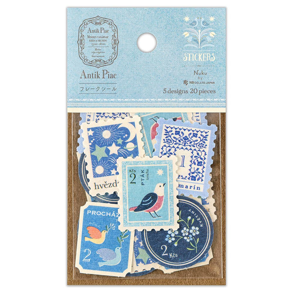 Antik Piac Postage Style Sticker Flakes - Chelle - Scop