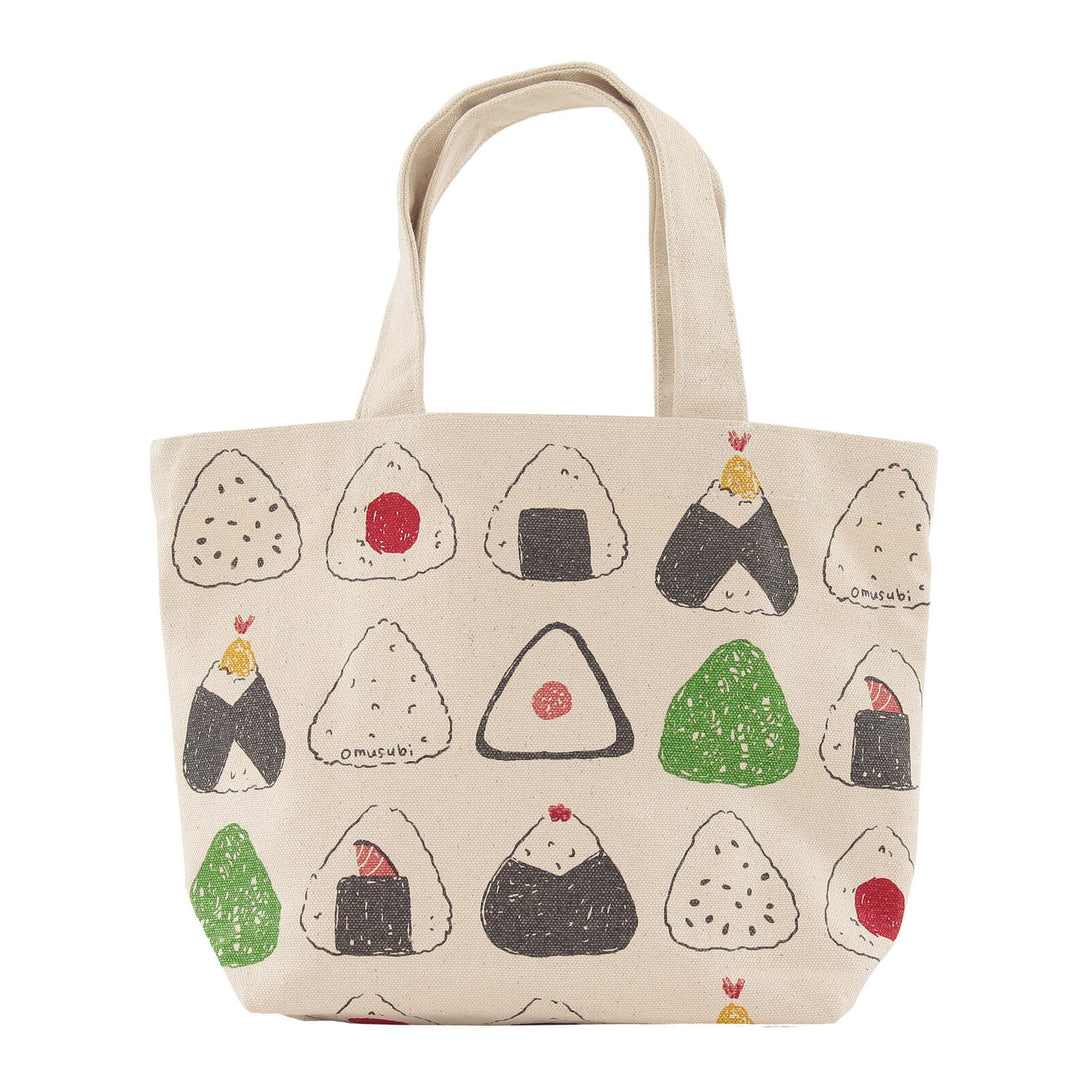 Japanese Mini Tote Bag Lunch Bag 30x20cm 100% Cotton - Rice Ball Onigiri - Scop