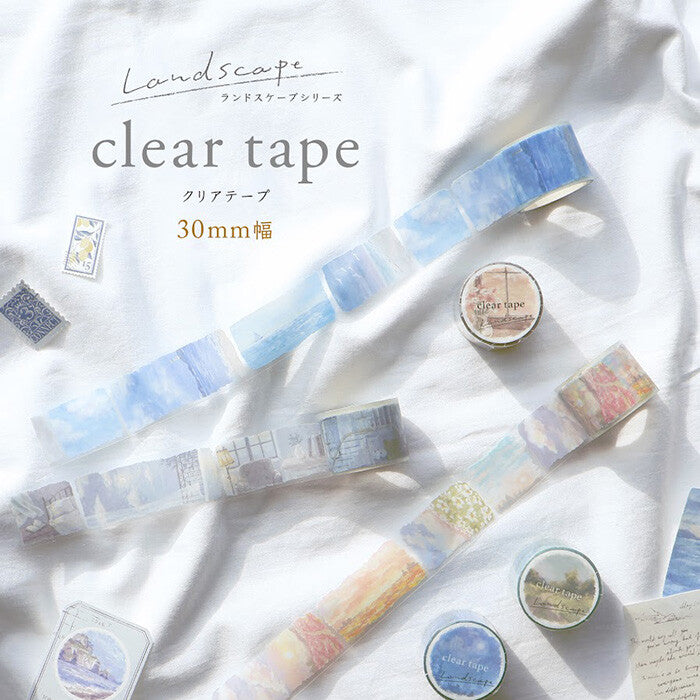 Washi Tape Landscape Twilight 30mmx3m Clear Tape - Scop