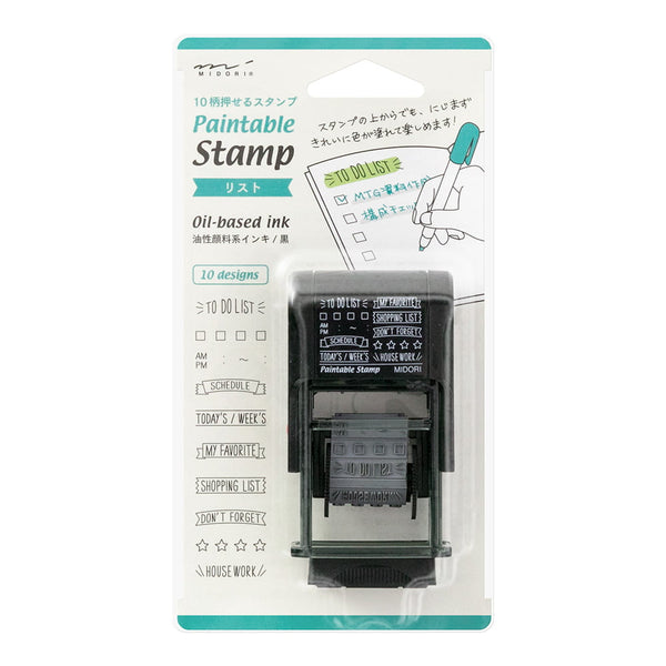 MIDORI Paintable Rotating Stamp - Liste