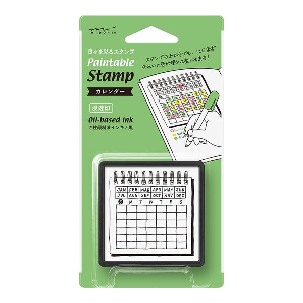 MIDORI Paintable Stamp Pre-Inked - Kalender