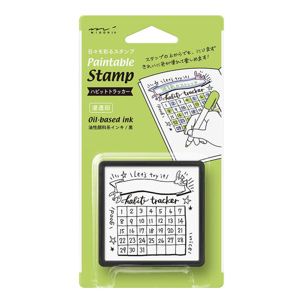 MIDORI Paintable Stamp Pre-Inked - Gewohnheitstracker