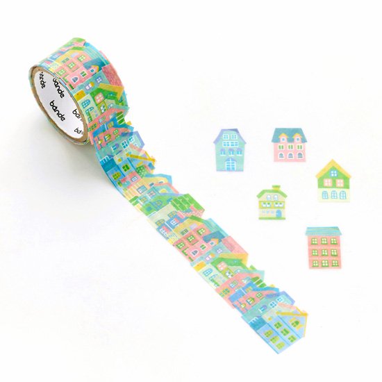 Bande Washi Tape Sticker Roll - 120 Stickers - Cute House