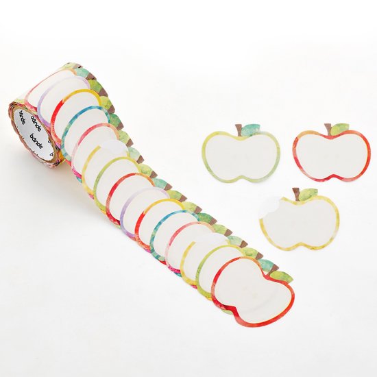 Bande Washi Tape Beschreibbare Rollsticker - 80 Sticker - Saftiger Apfel