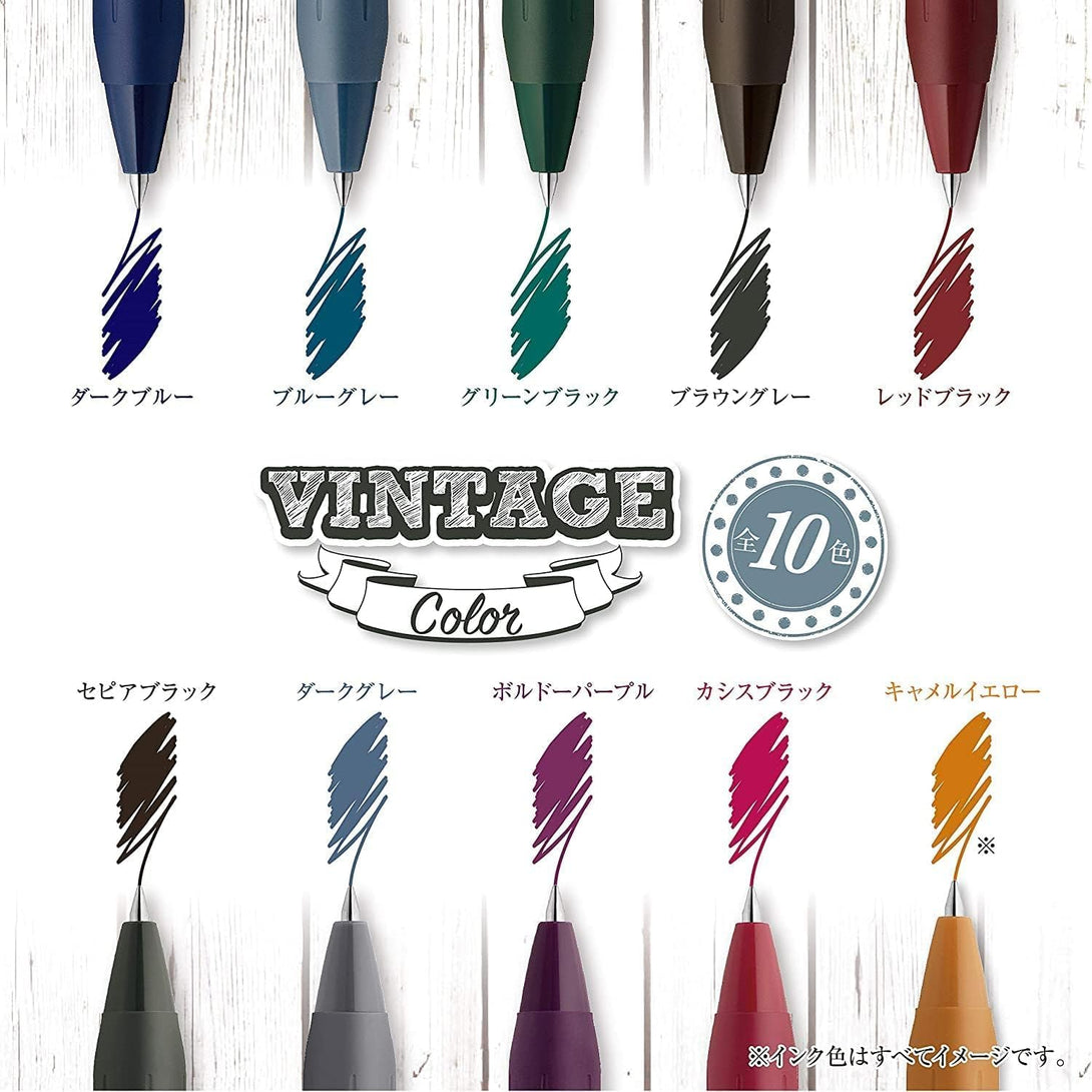 ZEBRA Sarasa Clip 0.5mm Gel Pen Vintage Colors 5 Colors Set B - Scop