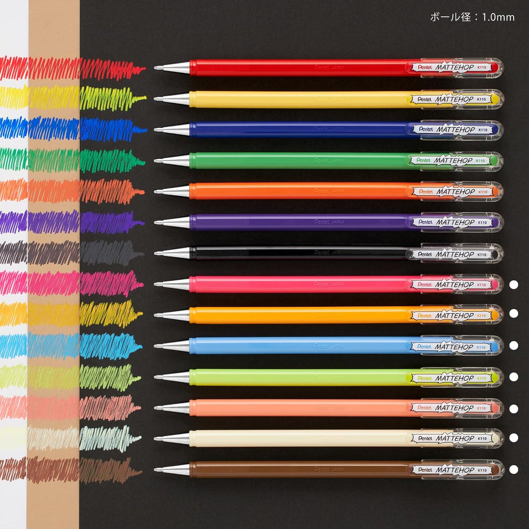 Pentel MATTEHOP Ballpoint Pen 1mm Sweet Set 7 Colors - Scop