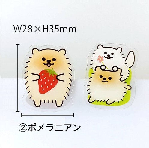 2-Way Clear Clip Set Pomeranian (Dog) - Scop