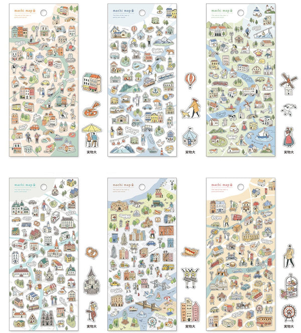 Mind Wave Stickers Machi Map City Map