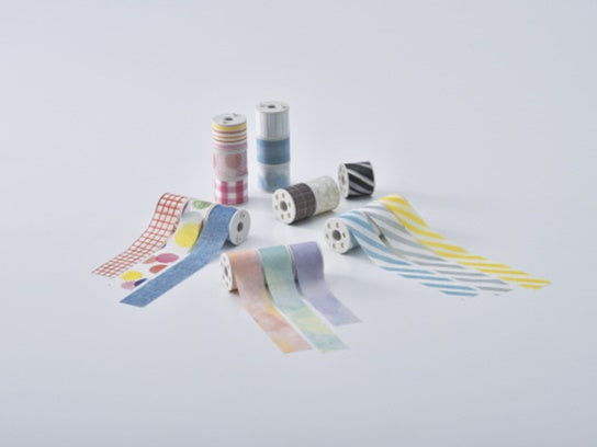 KOKUYO Bobbin Washi Tape Colorful Set of 3 15mmx3m Masking Tape - Scop