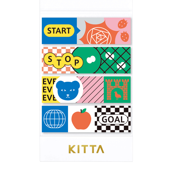 KITTA Akkordeon-Stil Spielpfad Washi Tape Washi Sticker