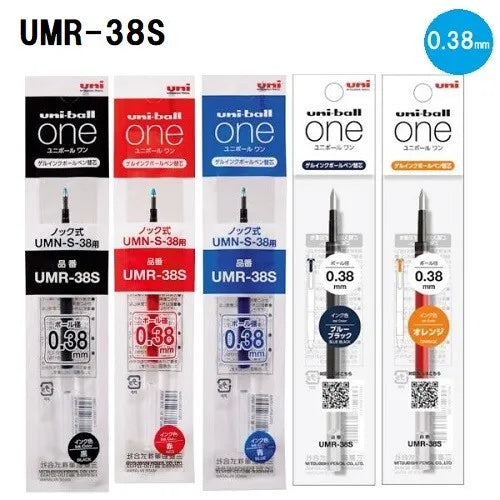 Uni-Ball One Gel Pen Nachfüllung 0,38 mm UMR-38S Schwarz Blau Rot Blau-Schwarz Orange